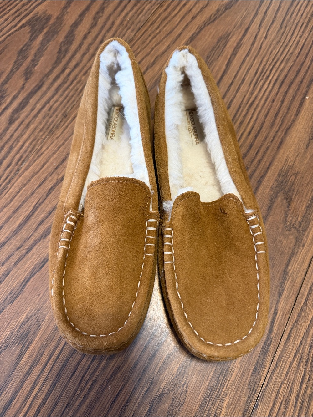 Koolaburra Women's Chestnut Brown Suede Moccasin Slippers